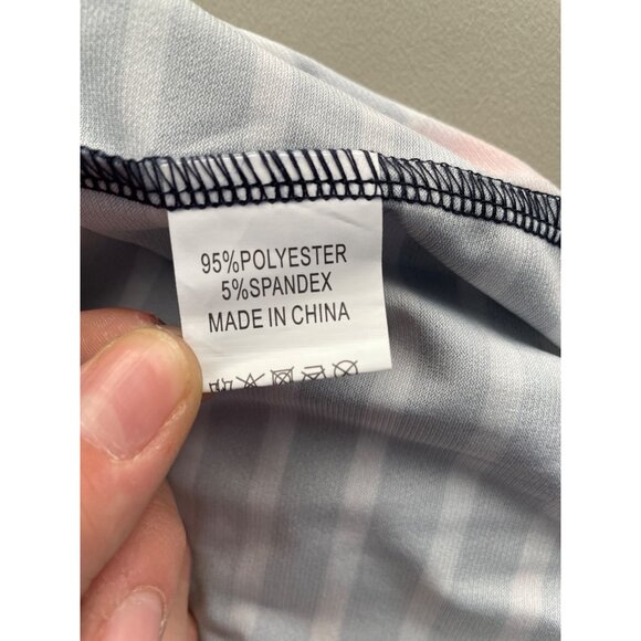 Tickled Teal Striped Floral Weekend Skirt Womens Large Polyester Blend Boho Chic - Picture 6 of 8